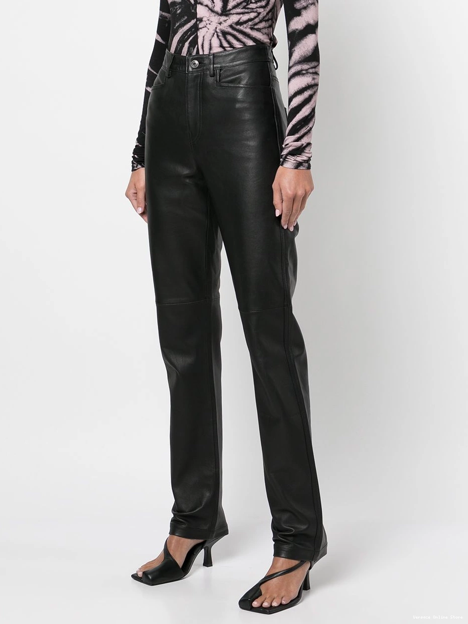 Cheap Women trousers straight-leg leather Versace 0804